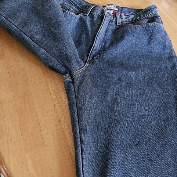 L. L. Bean Original Fit Relaxed Flannel Lined Jeans  - Blue- Sz 10 Tall - EUC - Picture 8 of 8